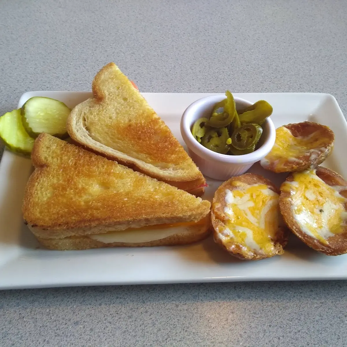 Grilled Cheese with Potato Skins