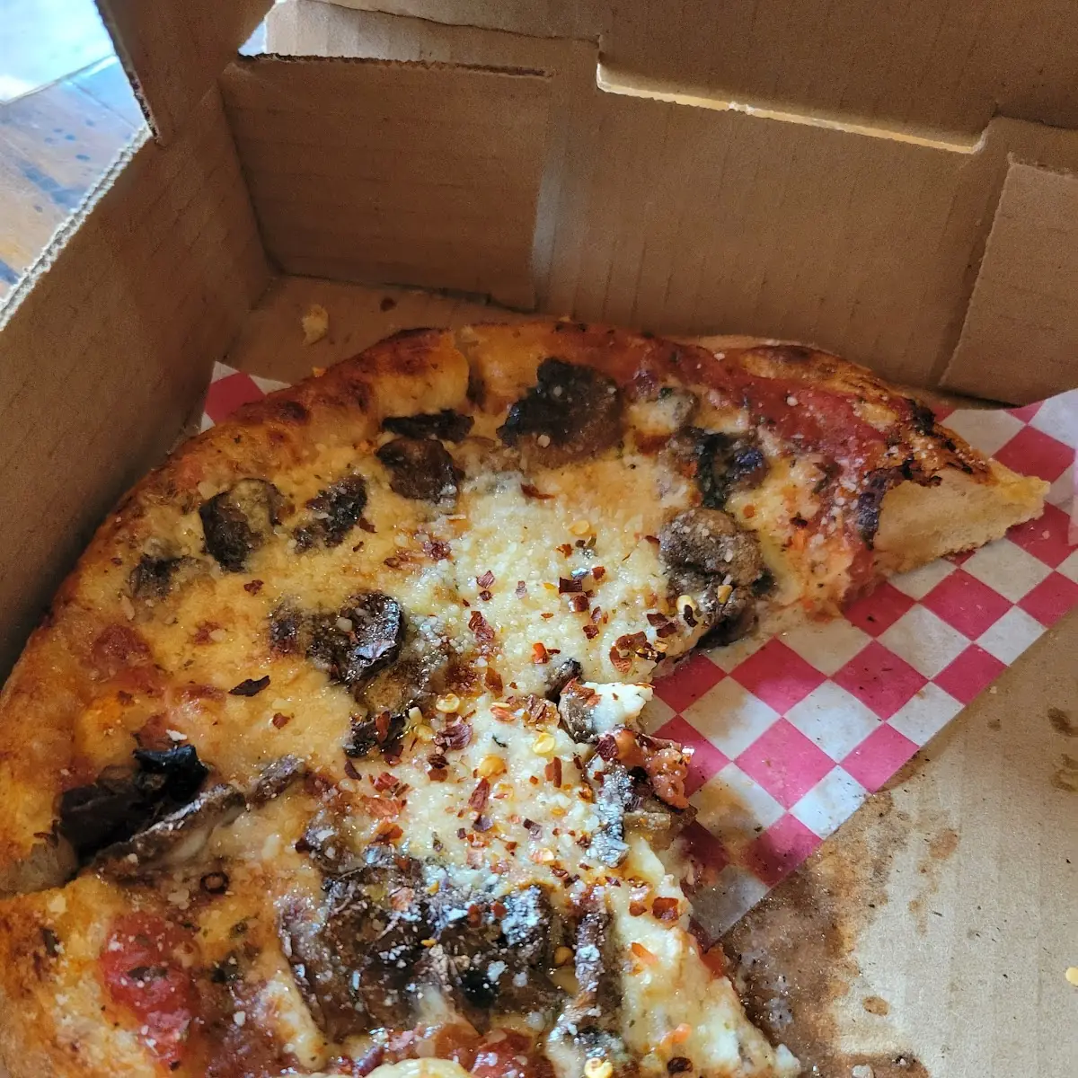 Cheese Pizza with Mushroom Topping