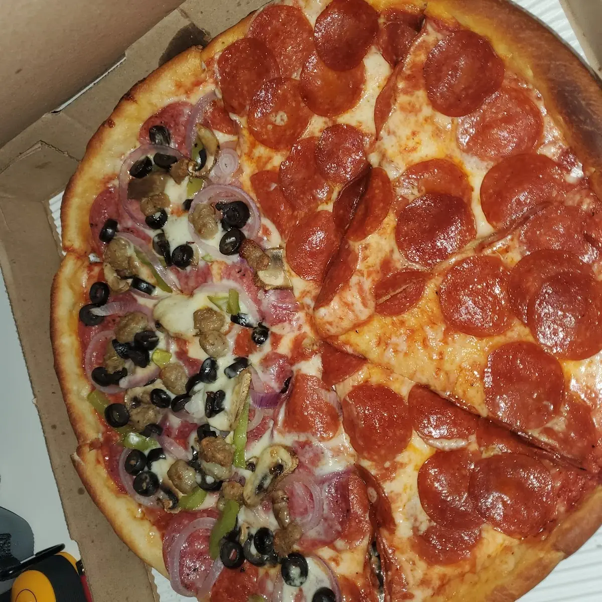 1 2 Pepperoni 1 2 Supreme Pizza