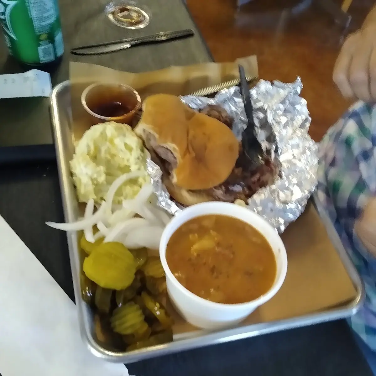 BBQ Sandwich with Pinto Beans