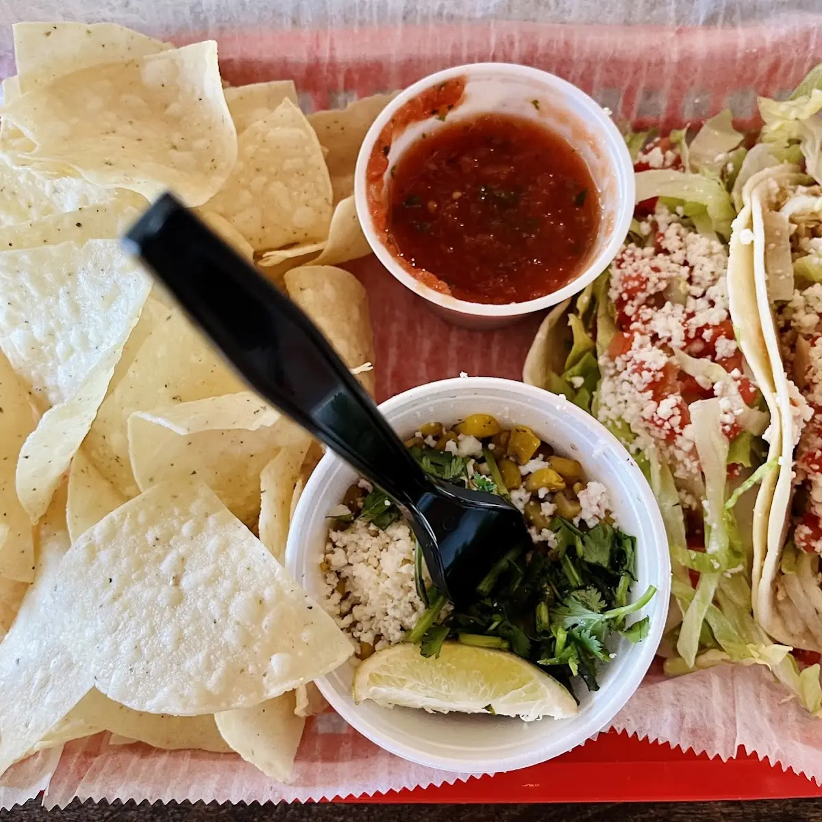 The Mayor Taco Basket with Street Corn