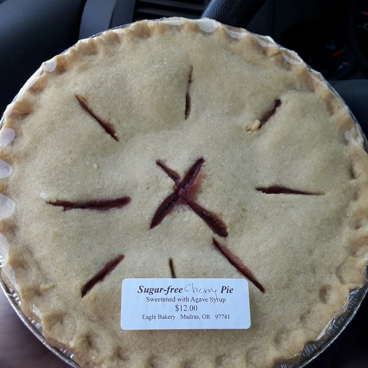 Cherry Pie Sweetened with Agave Syrup