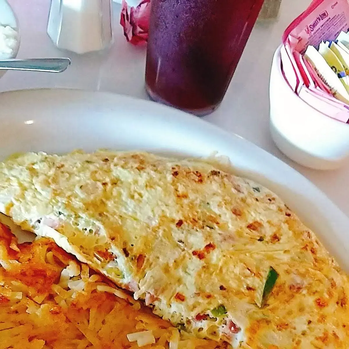 Western Omelette and Hash Browns