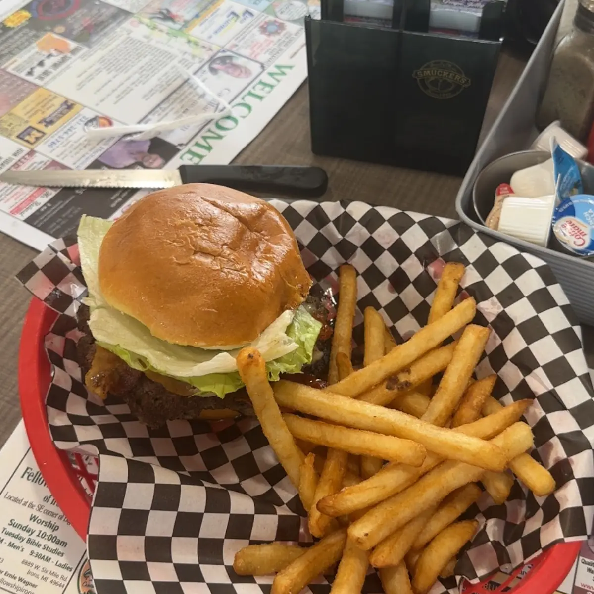 Burger and Fries Basket