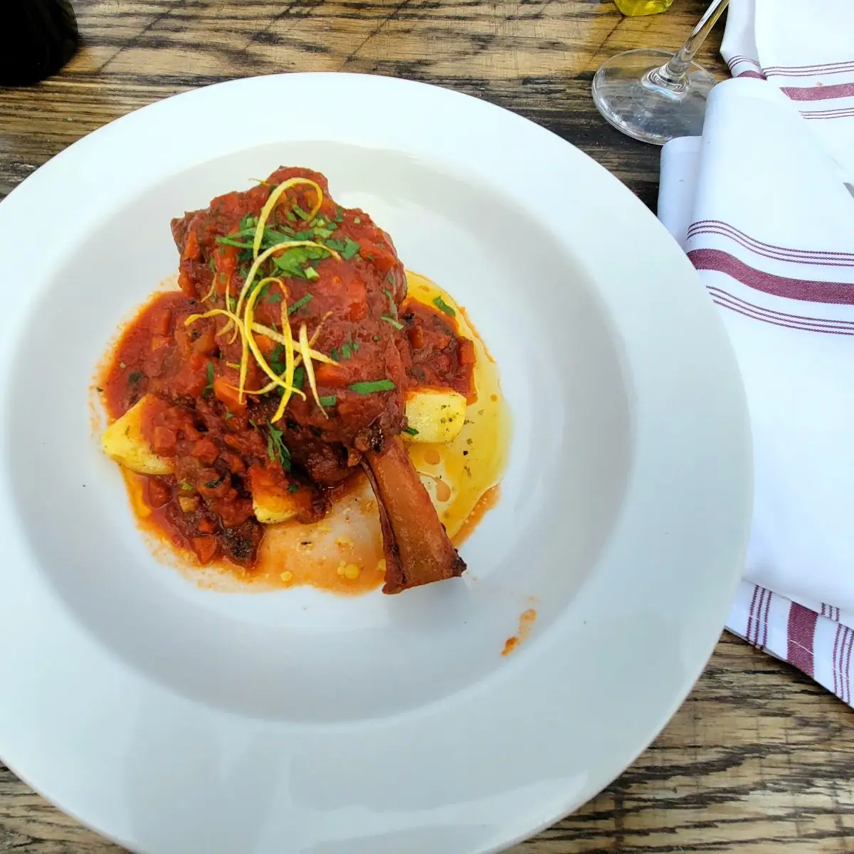 Braised Lamb Shank in Tomato Ragu