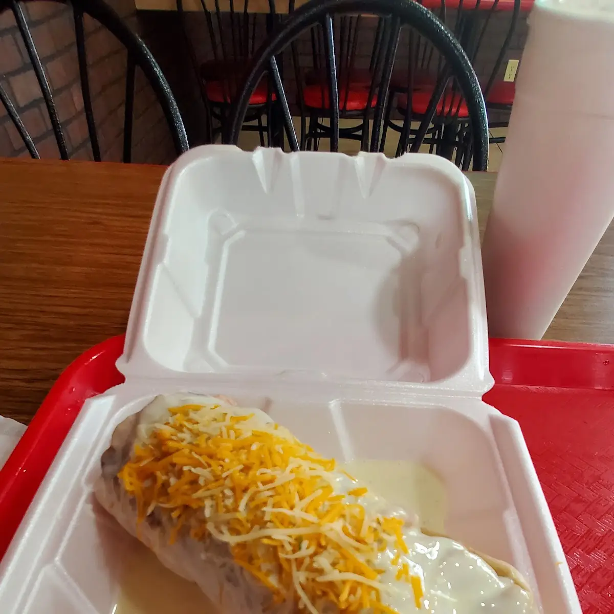 Colorado Burrito Smothered in Queso