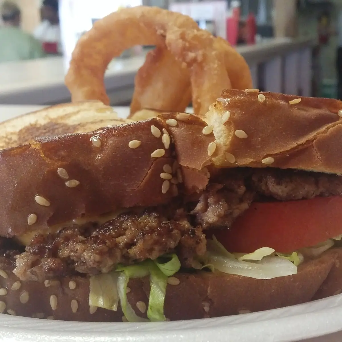 Burger on Texas Bread