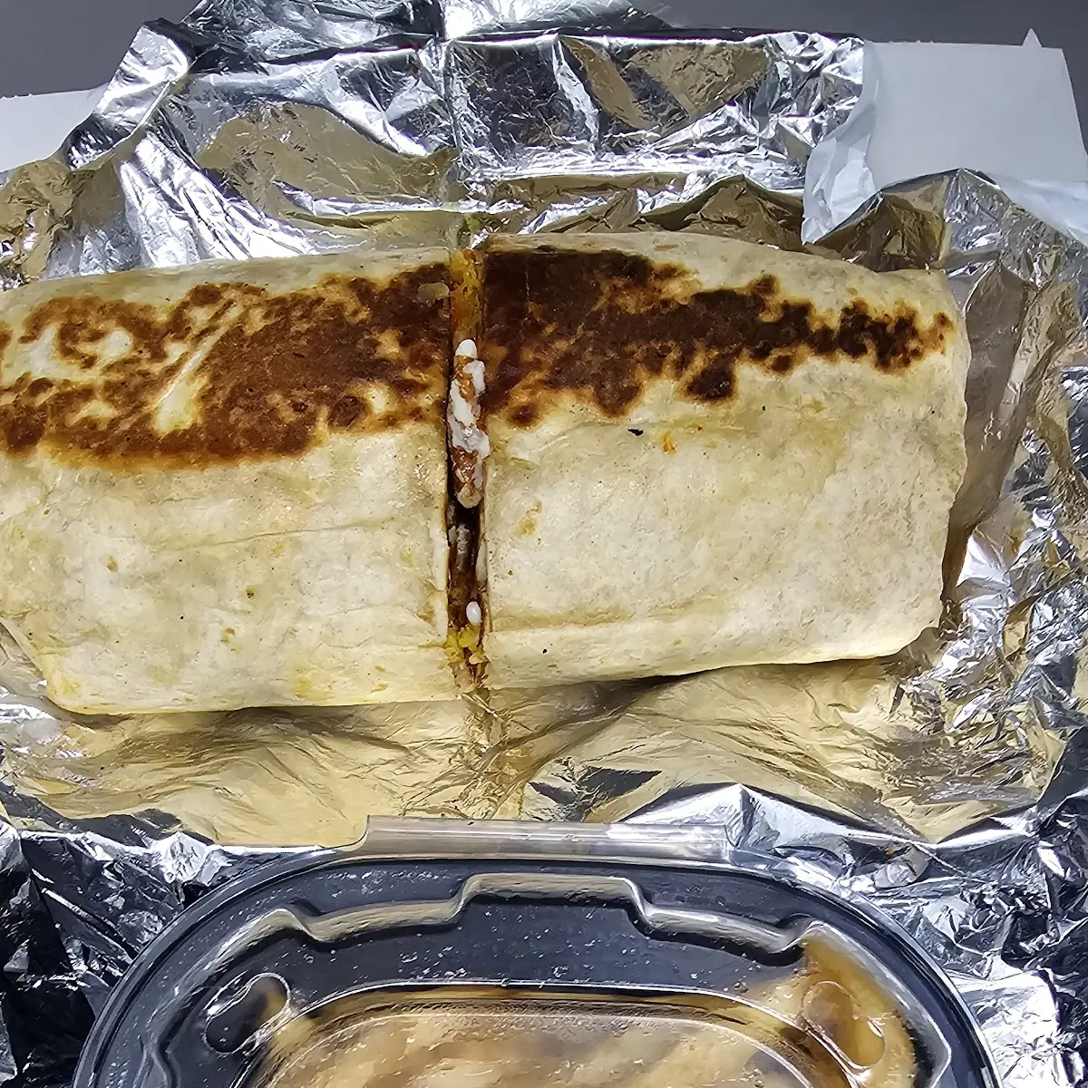 Chicken Burrito with Fries