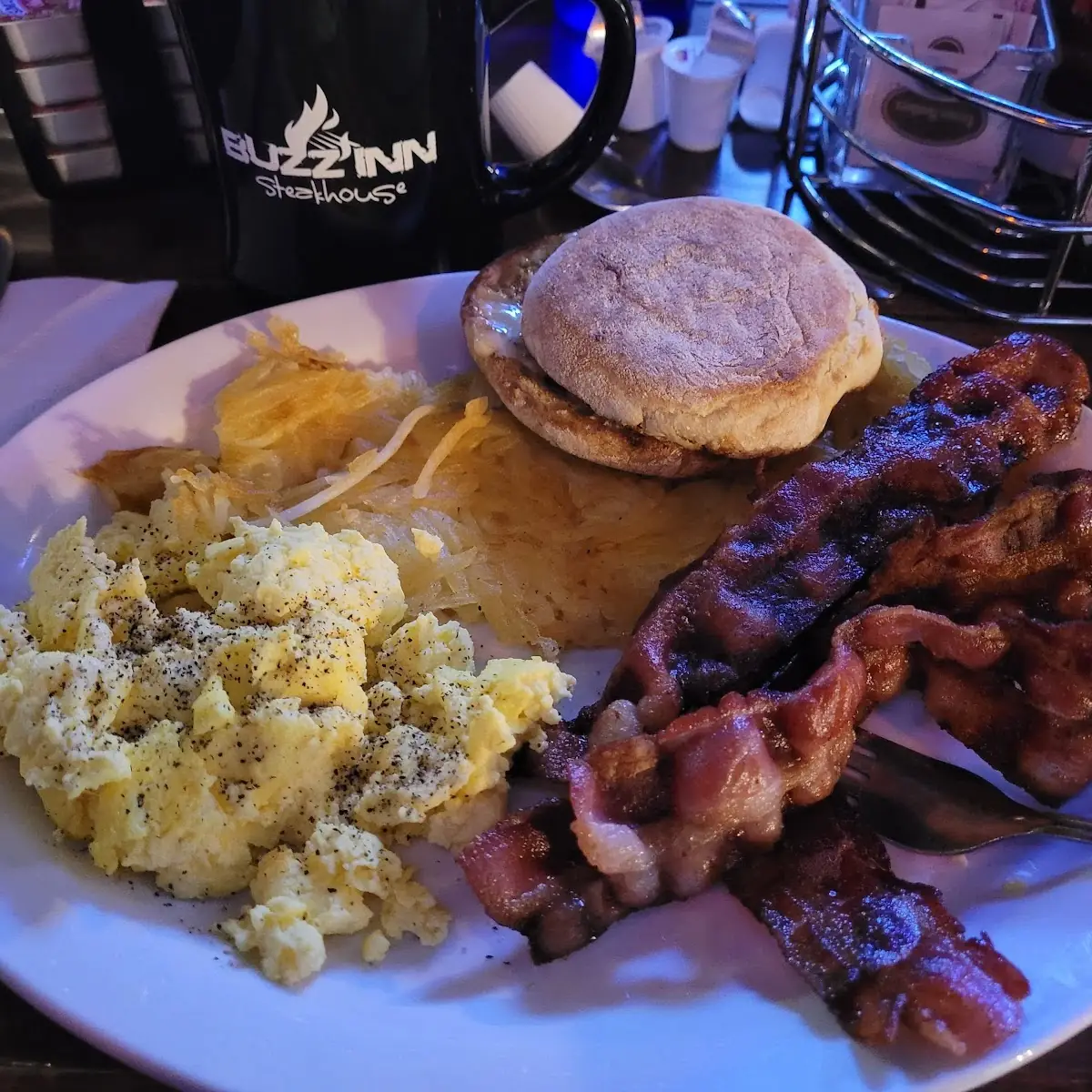Bacon Eggs and Hash Browns