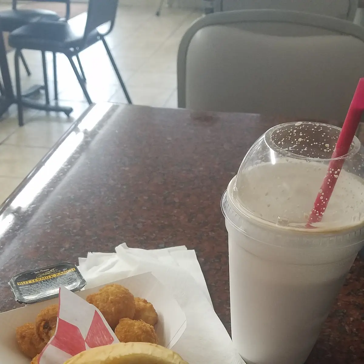 Double Cheeseburger Fried Mushrooms Chocolate Millshake