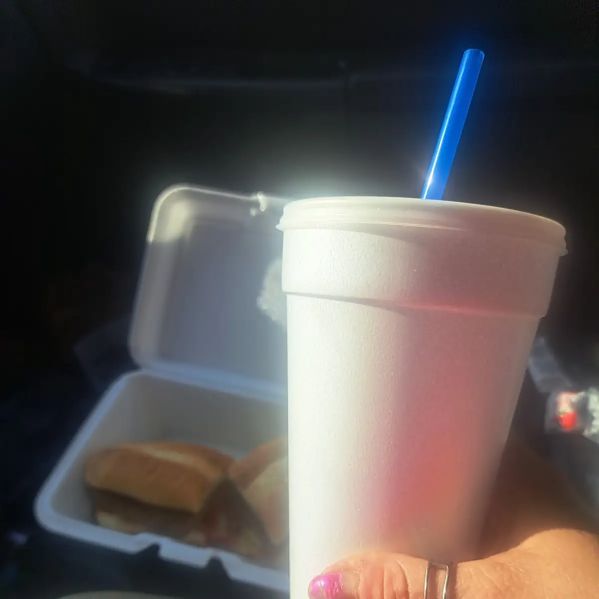 Stromboli Box and a Chocolate Shake