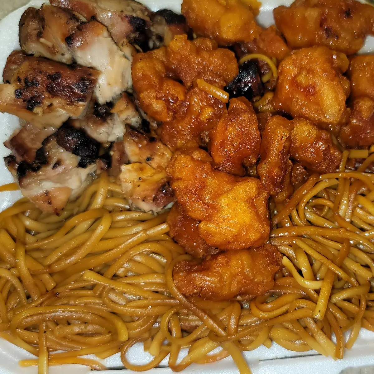 Lemon Chicken with Chicken Fried Rice