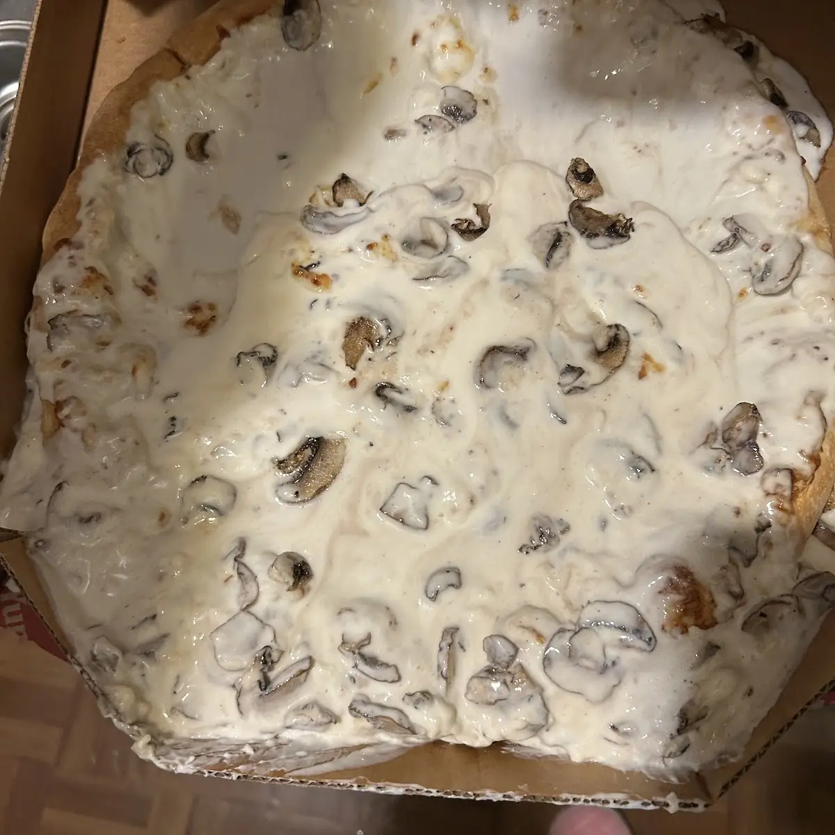 Pizza with Garlic Sauce