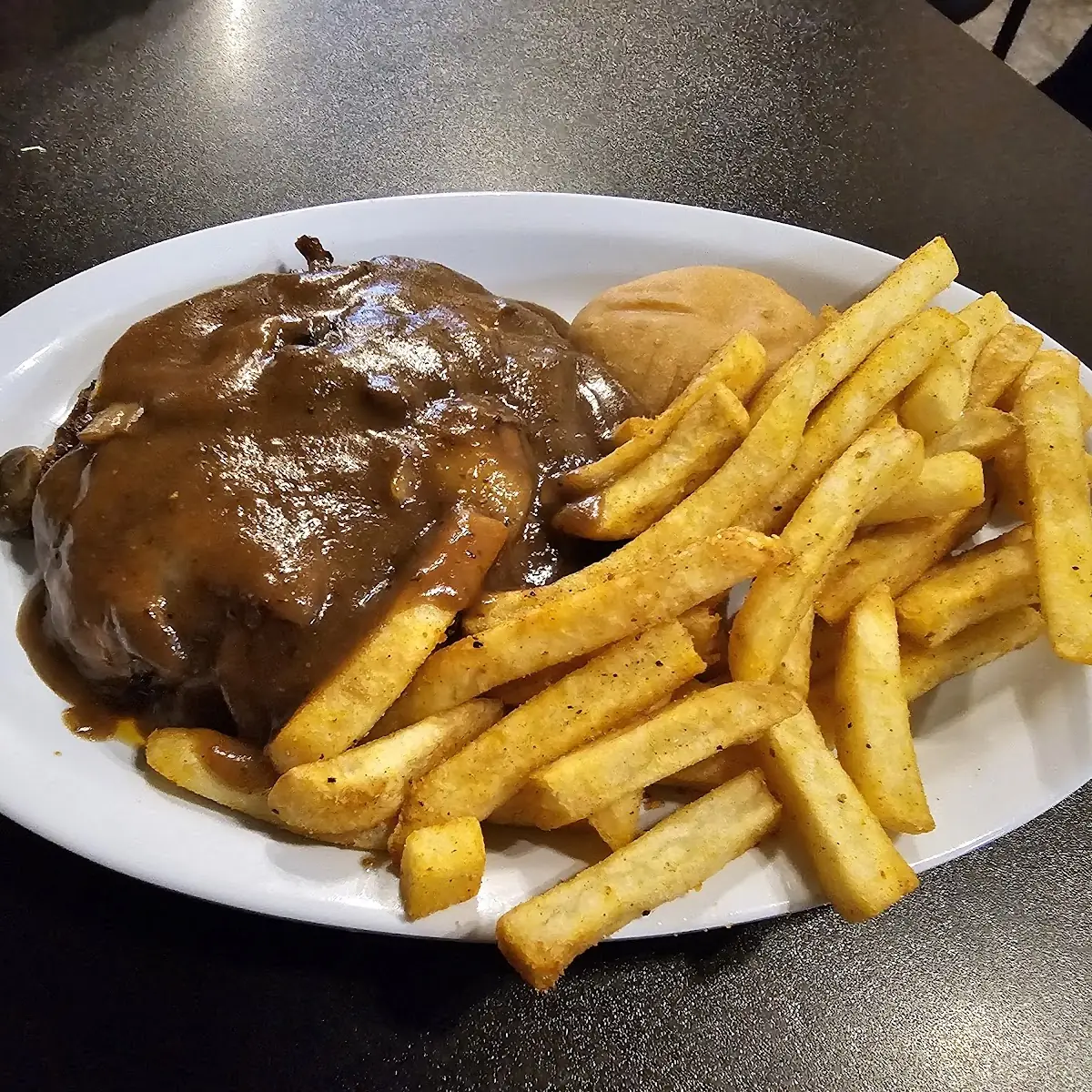 Hamburger Steak with Fries