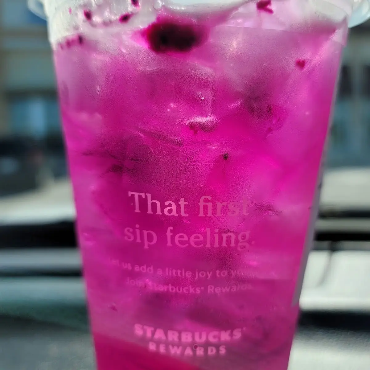 Mango Dragonfruit Starbucks Refreshers Beverage