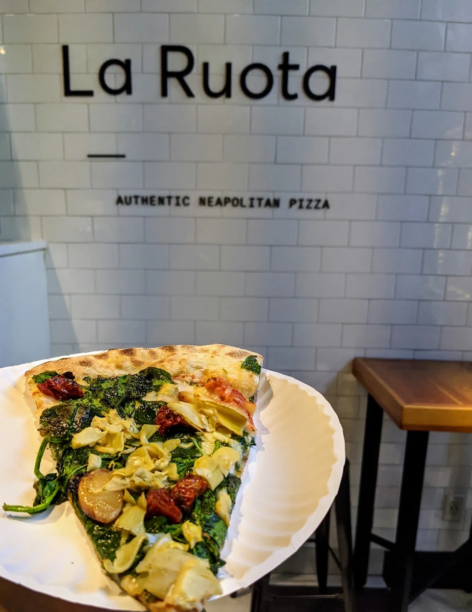 Spinach Artichoke Pizza Slice