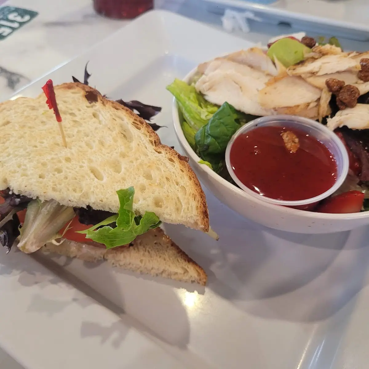 Half and Half blt and Pecan Salad