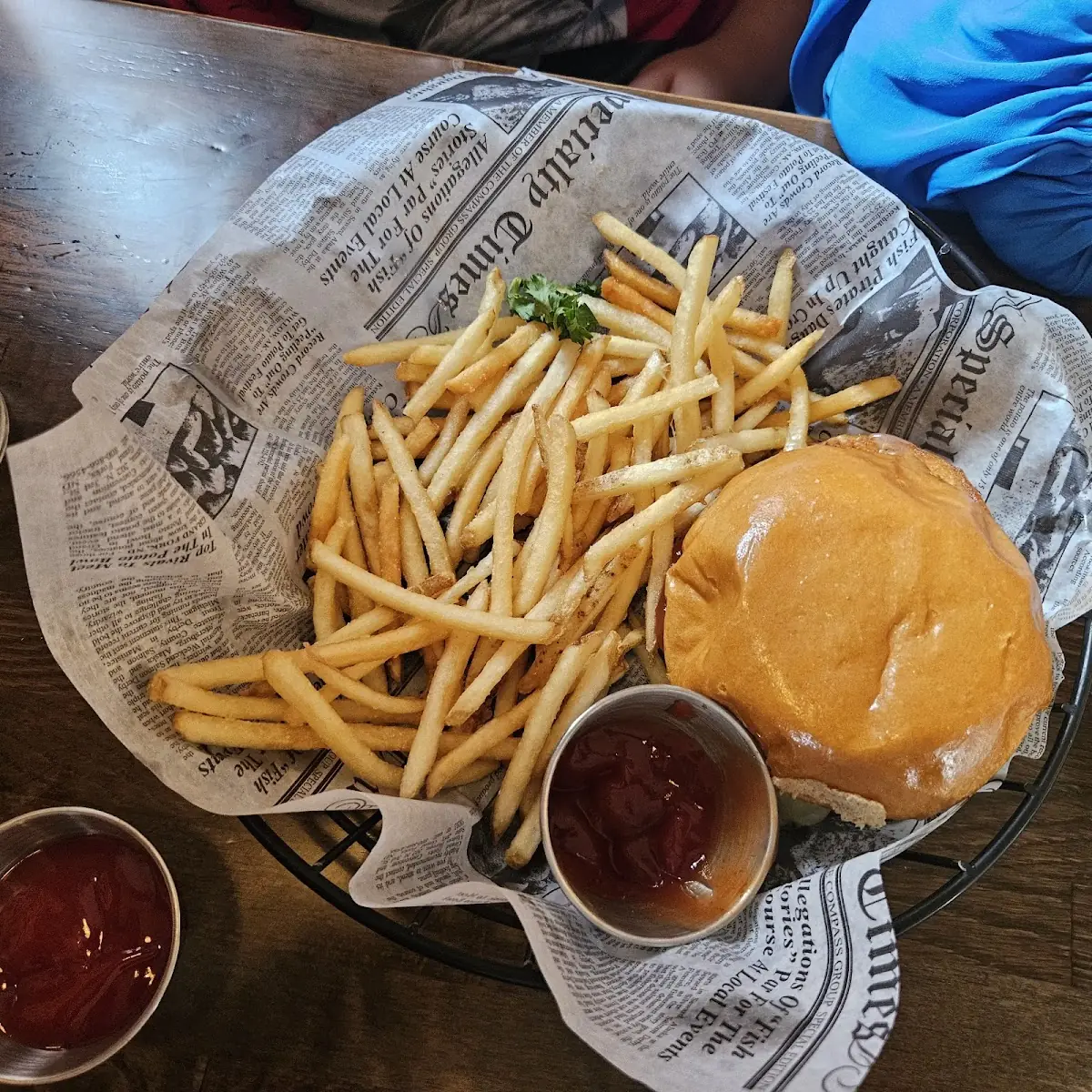 Cheese Burger and Fries