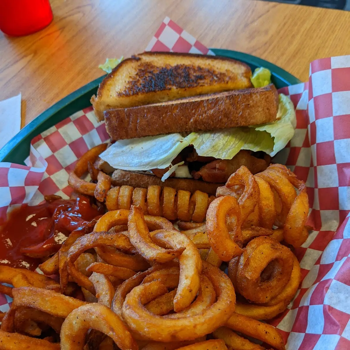 blt with Curly Fries