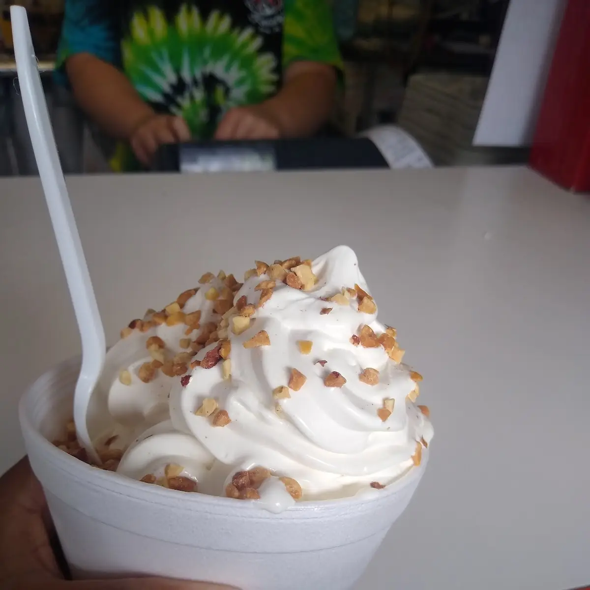 Peanut Butter Soft Serve with Nuts
