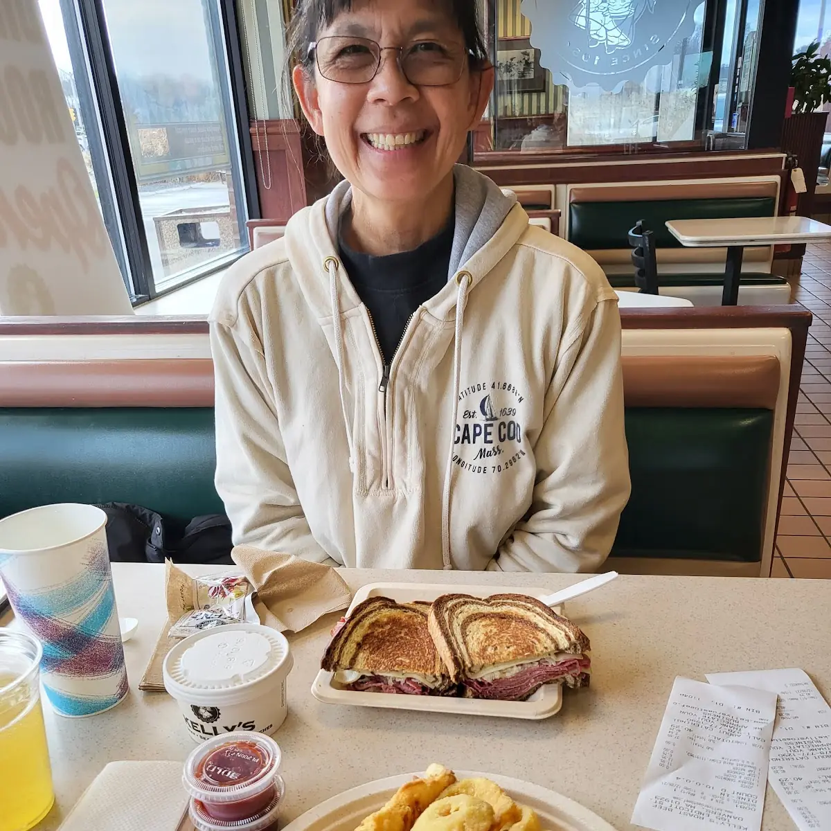 Reuben Sandwich and Fish and Chips