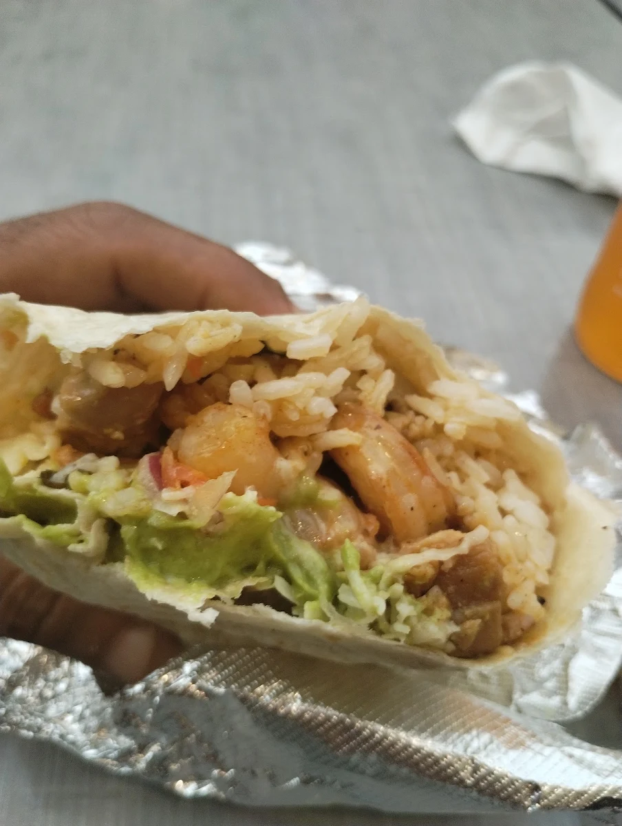 Shrimp and Chicken Burrito
