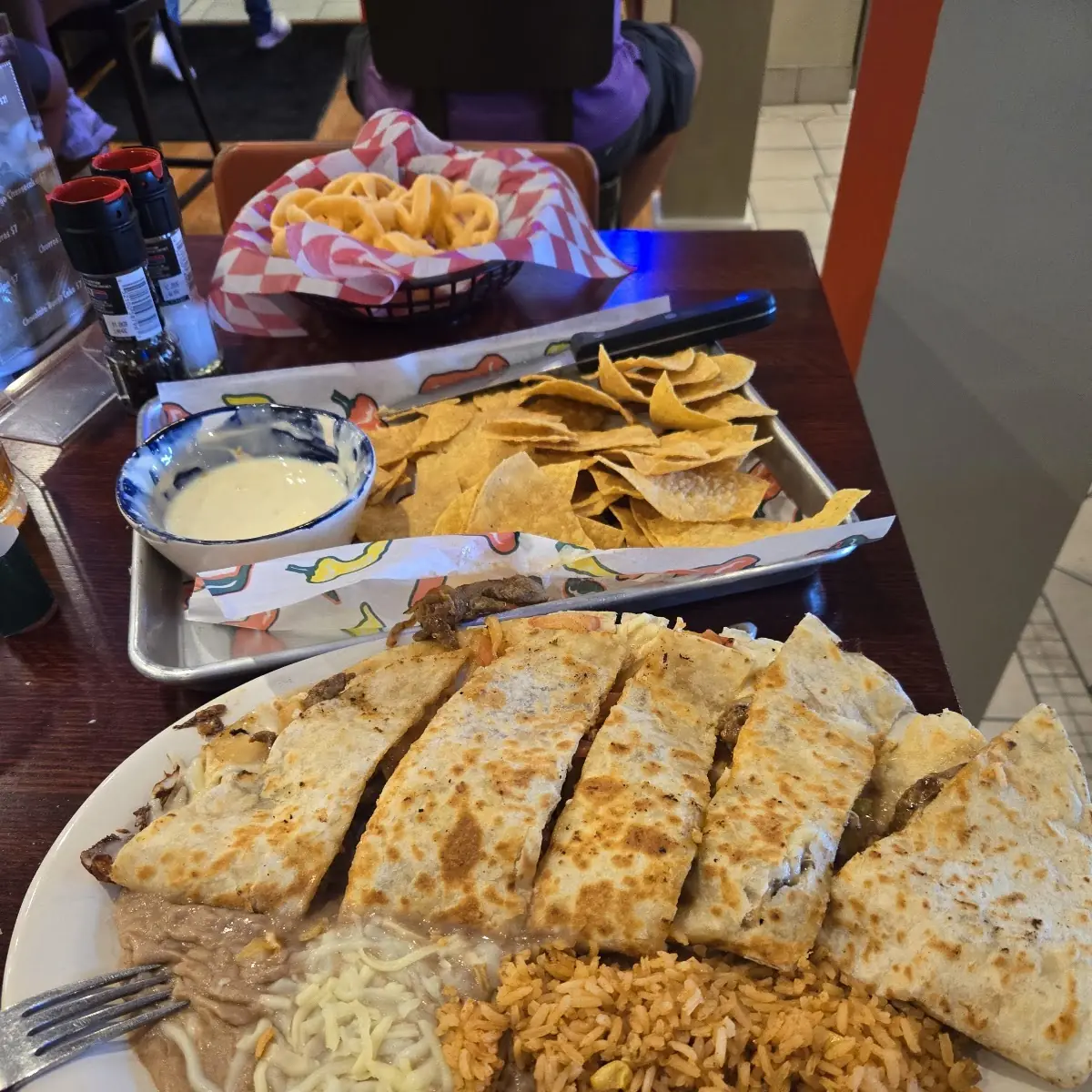 Cheese Quesadilla Rice & Beans