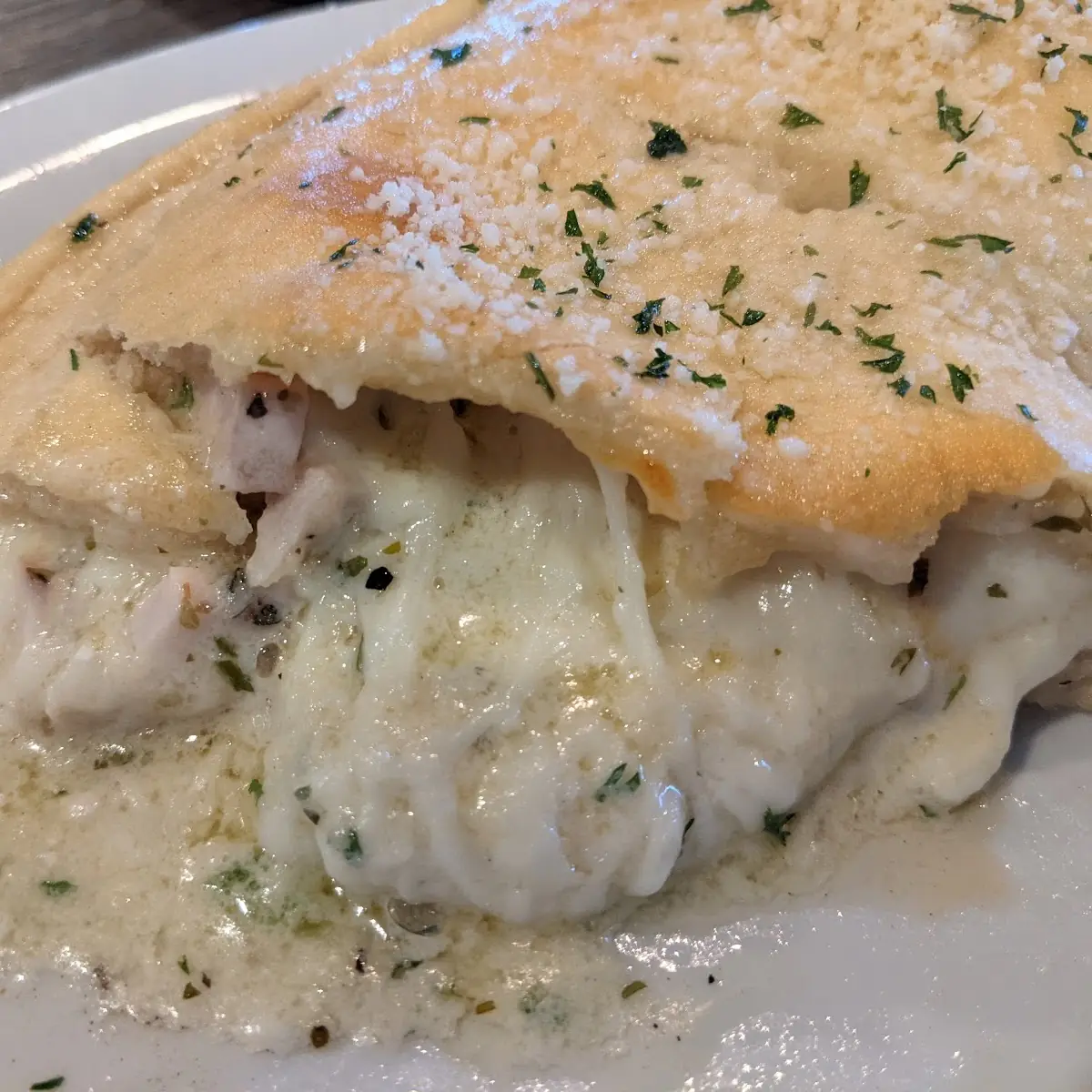 Chicken Alfredo Calzone