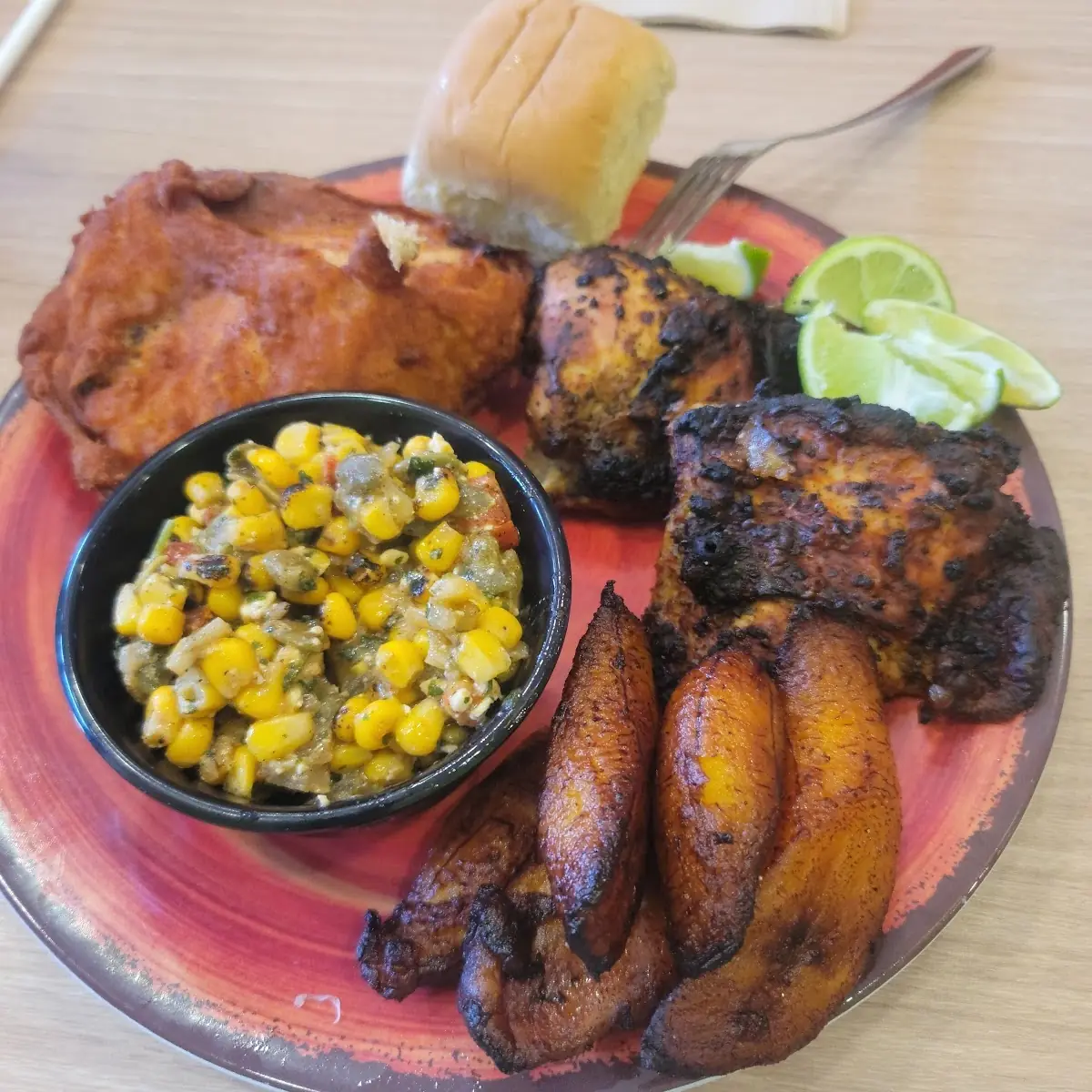 Pollo Asado Con Limón Y Pollo Frito