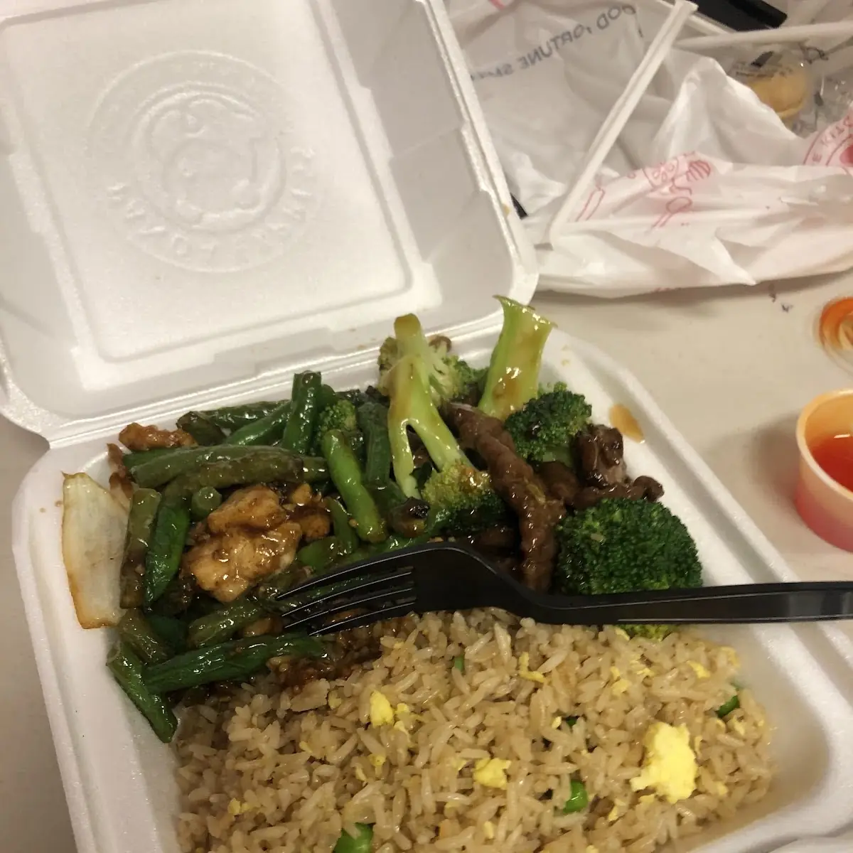 Orange Chicken Noodle Fried Rice