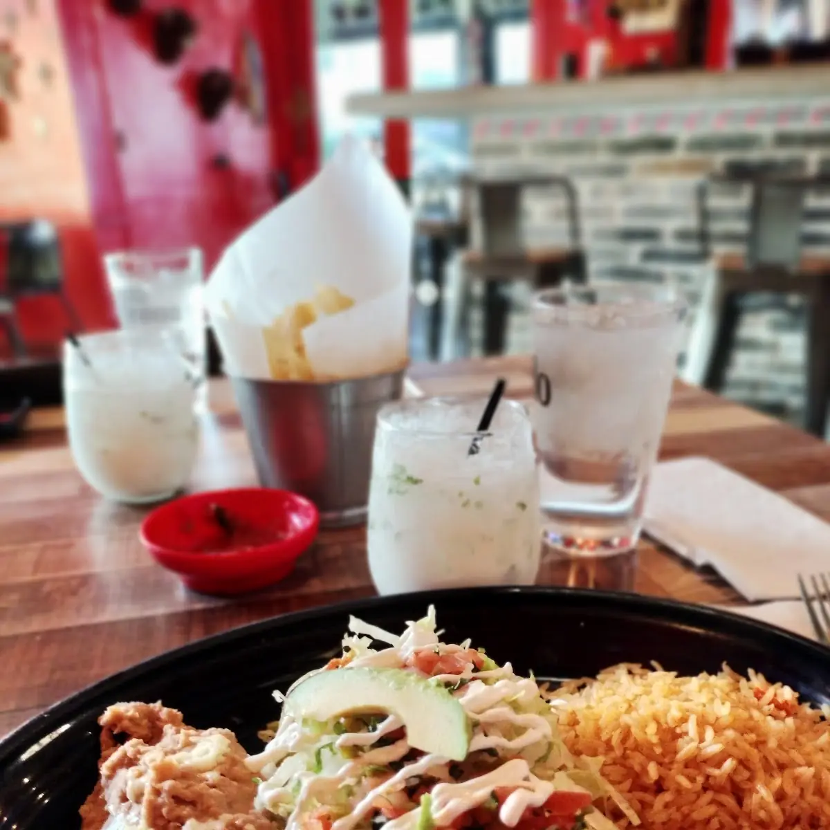 Enchiladas Verdes and Coconut Mojito