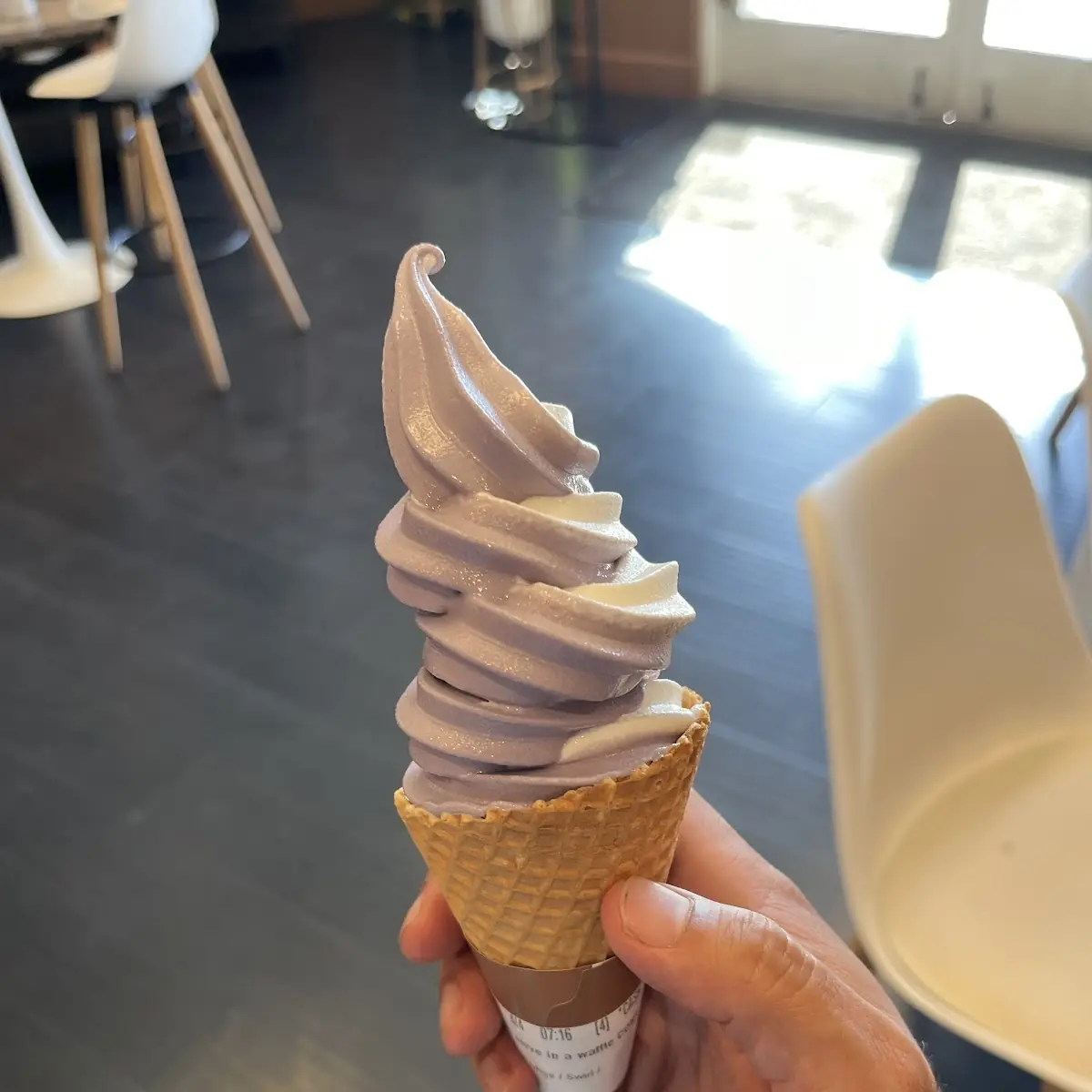 Ube and Vanilla Soft Serve