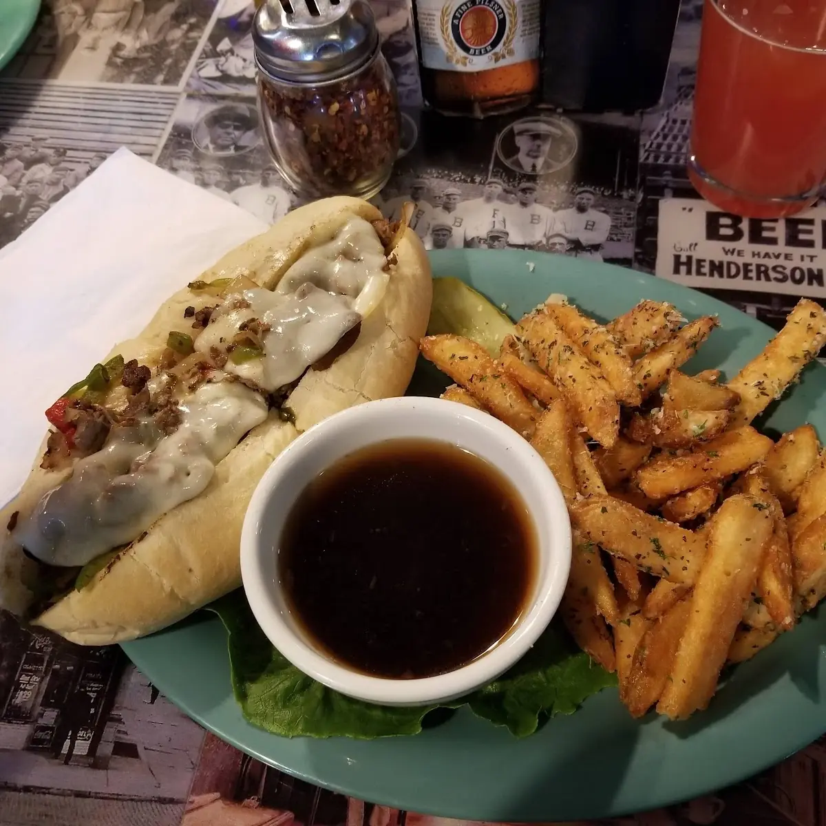 Philly Cheese Steak and Garlic Fries