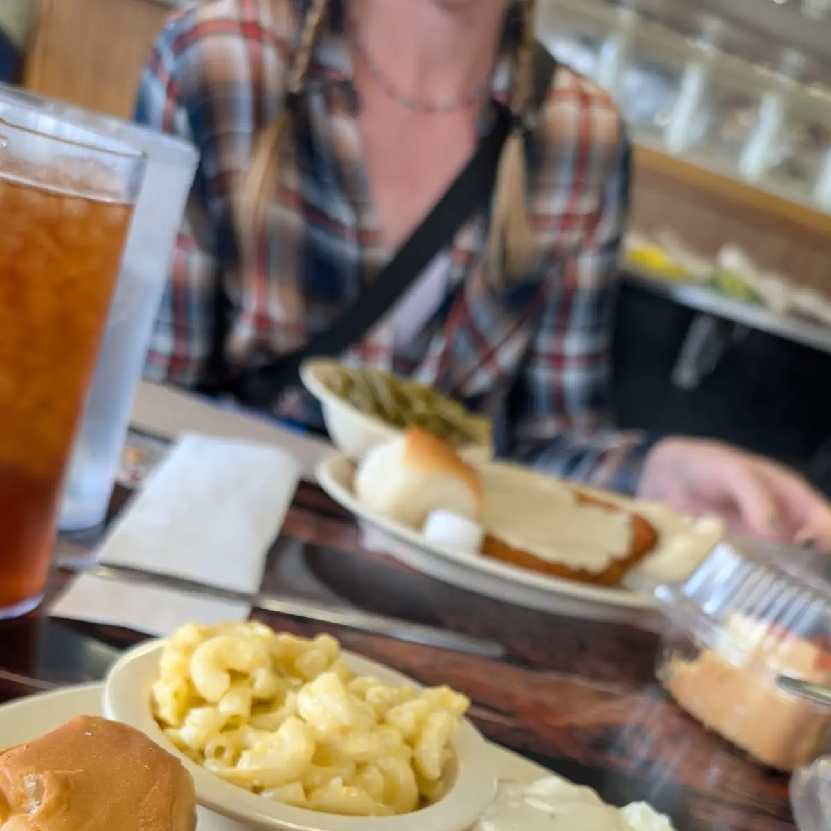 Fried Chicken with Mashed Potatoes and Macaroni and Cheese