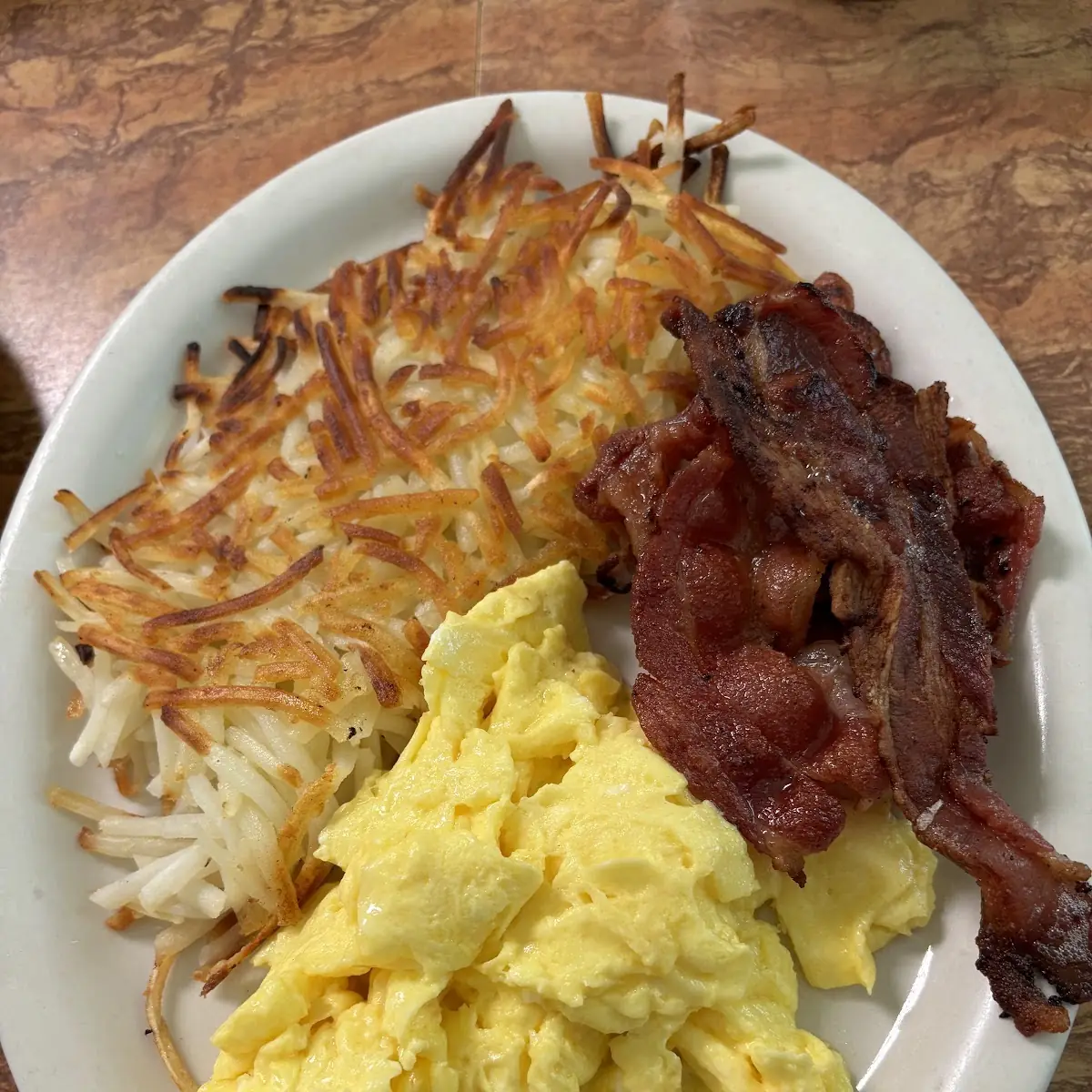 Diner 4 Scrambled Eggs Breakfast Plate