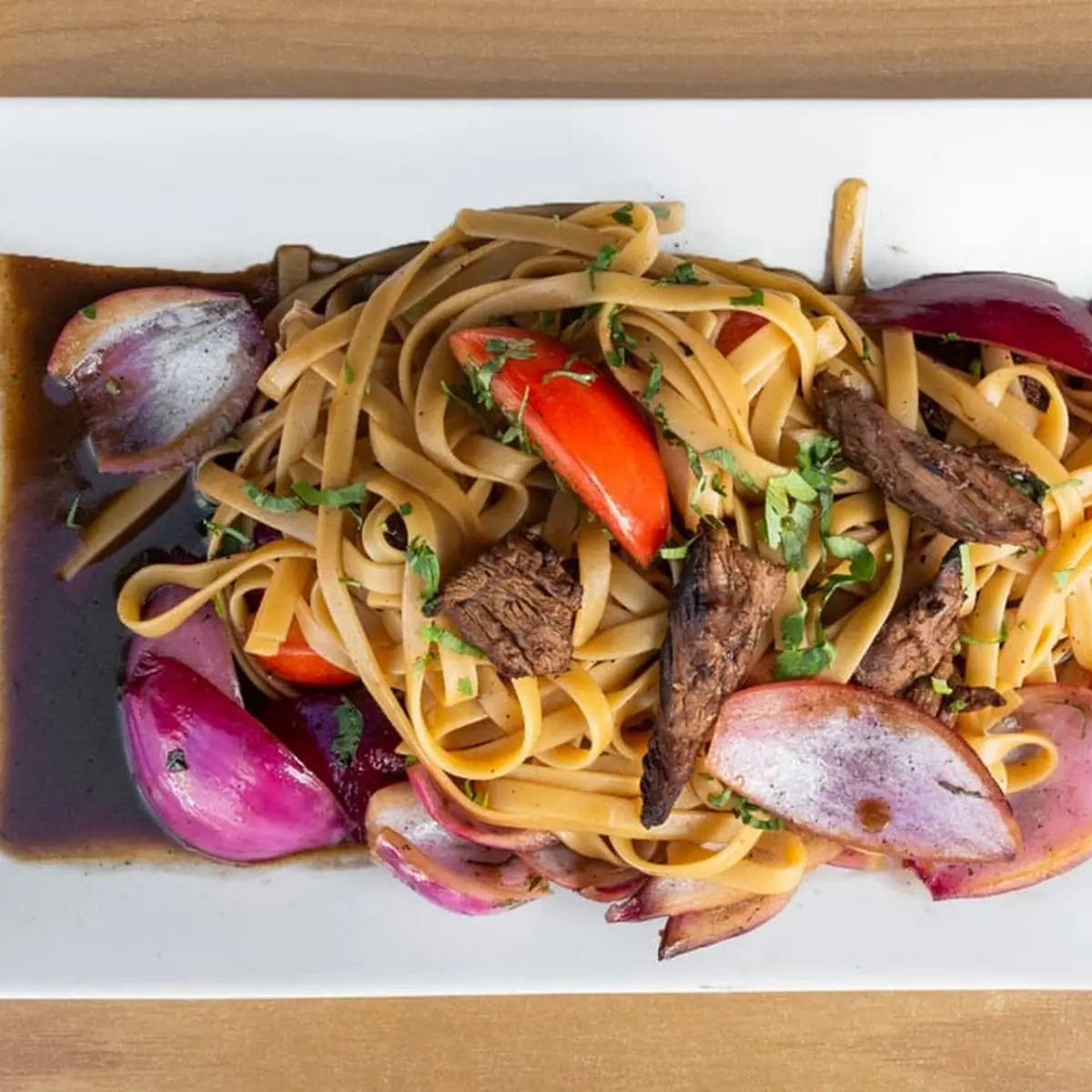 Tallarin Saltado Peruvian Stir-Fried Noodles