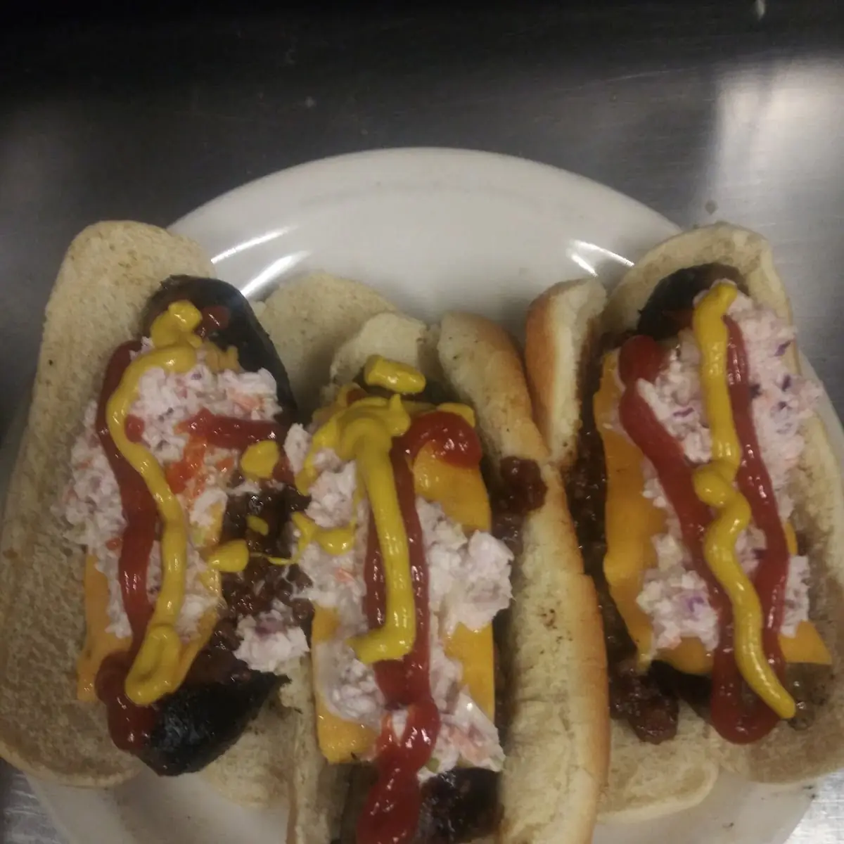 Two Chili Slaw Dogs