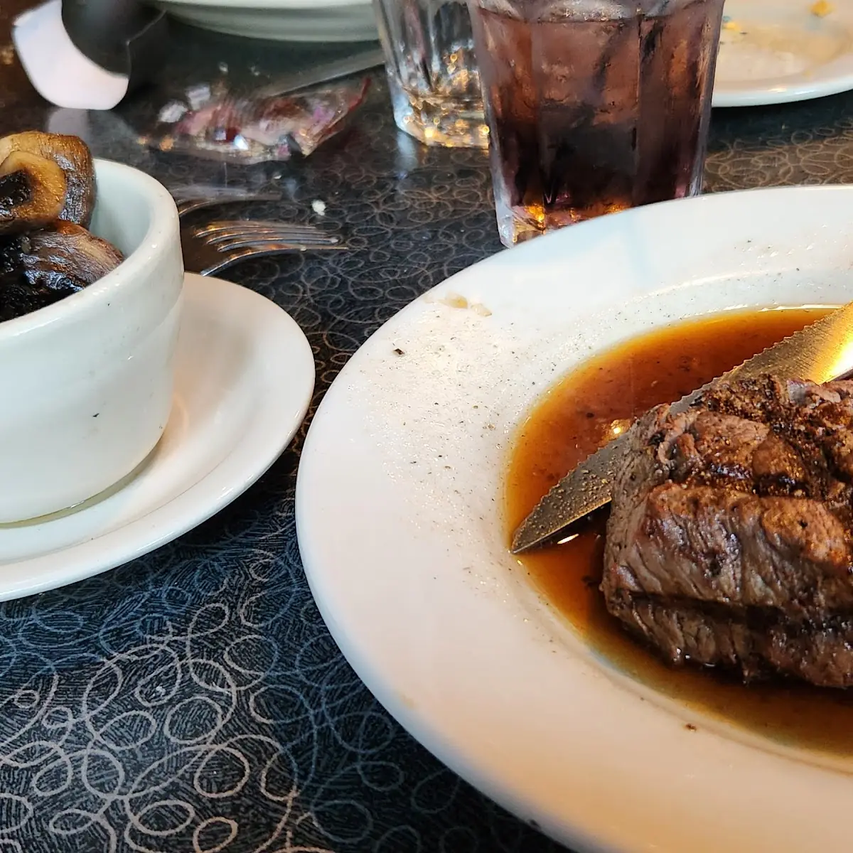 Filet and Sauteed Mushrooms