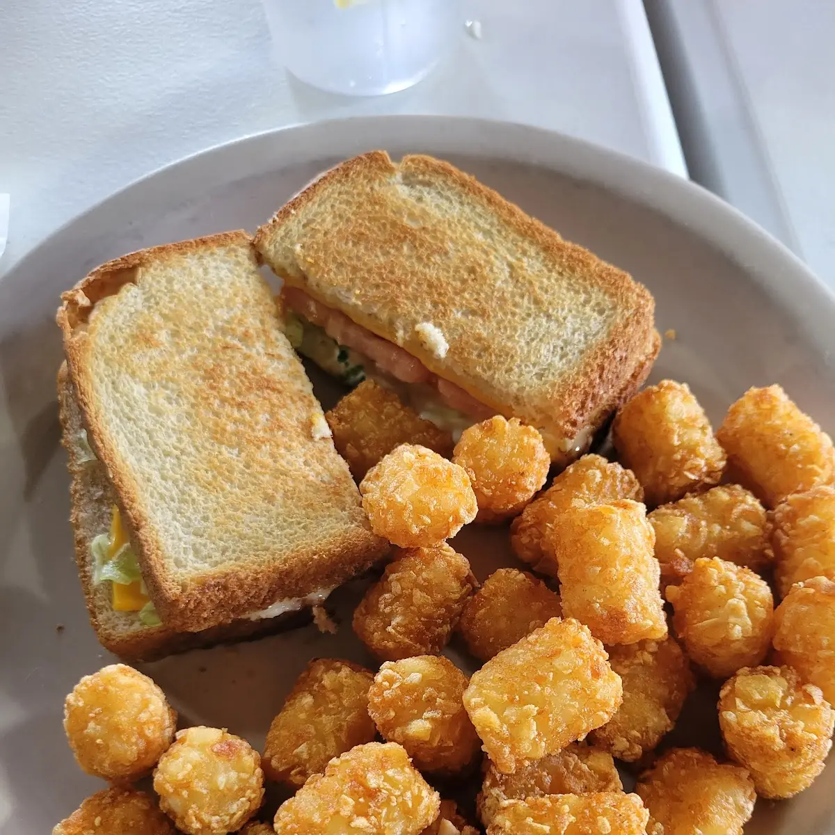 Grilled Cheese with Tots