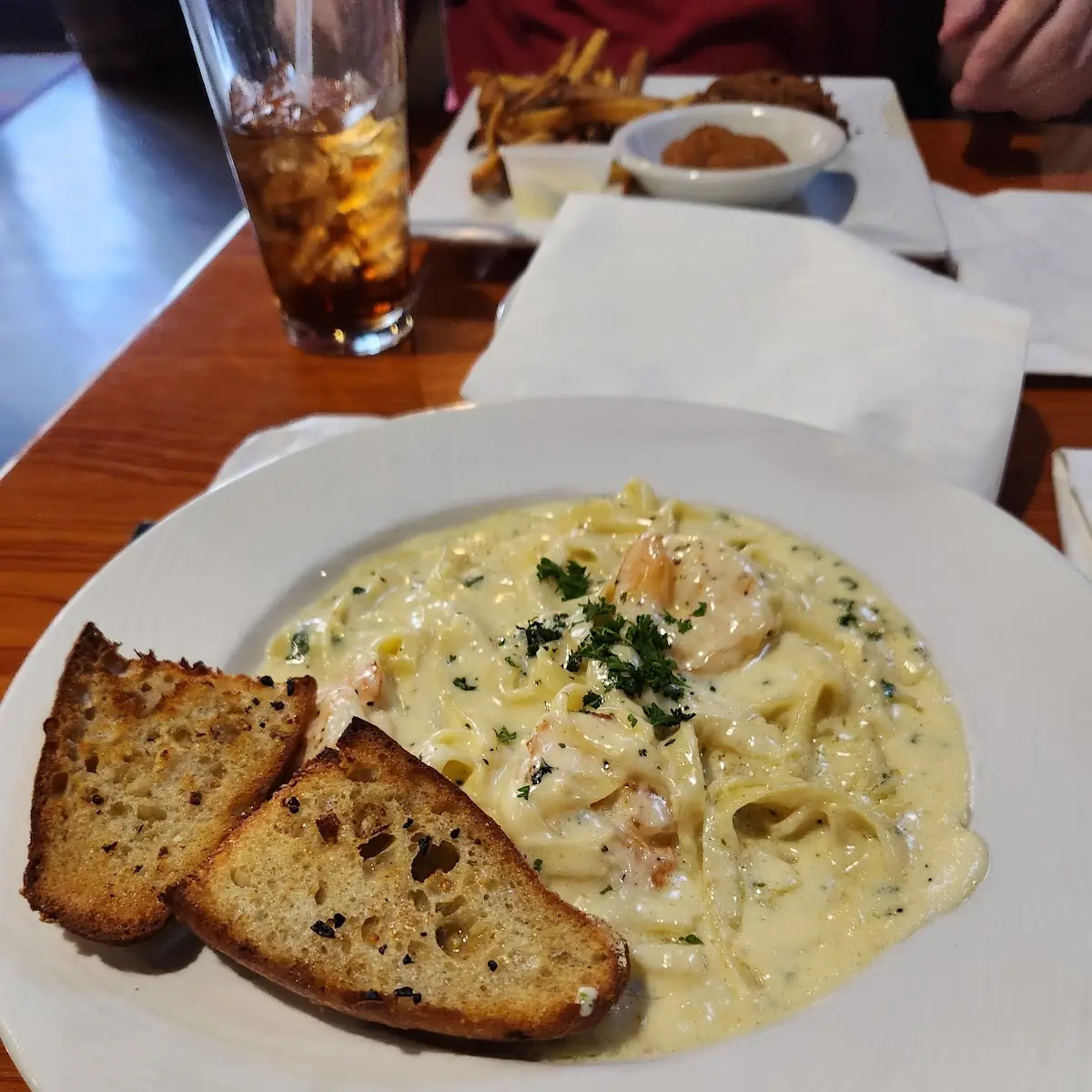 As Shrimp Alfredo