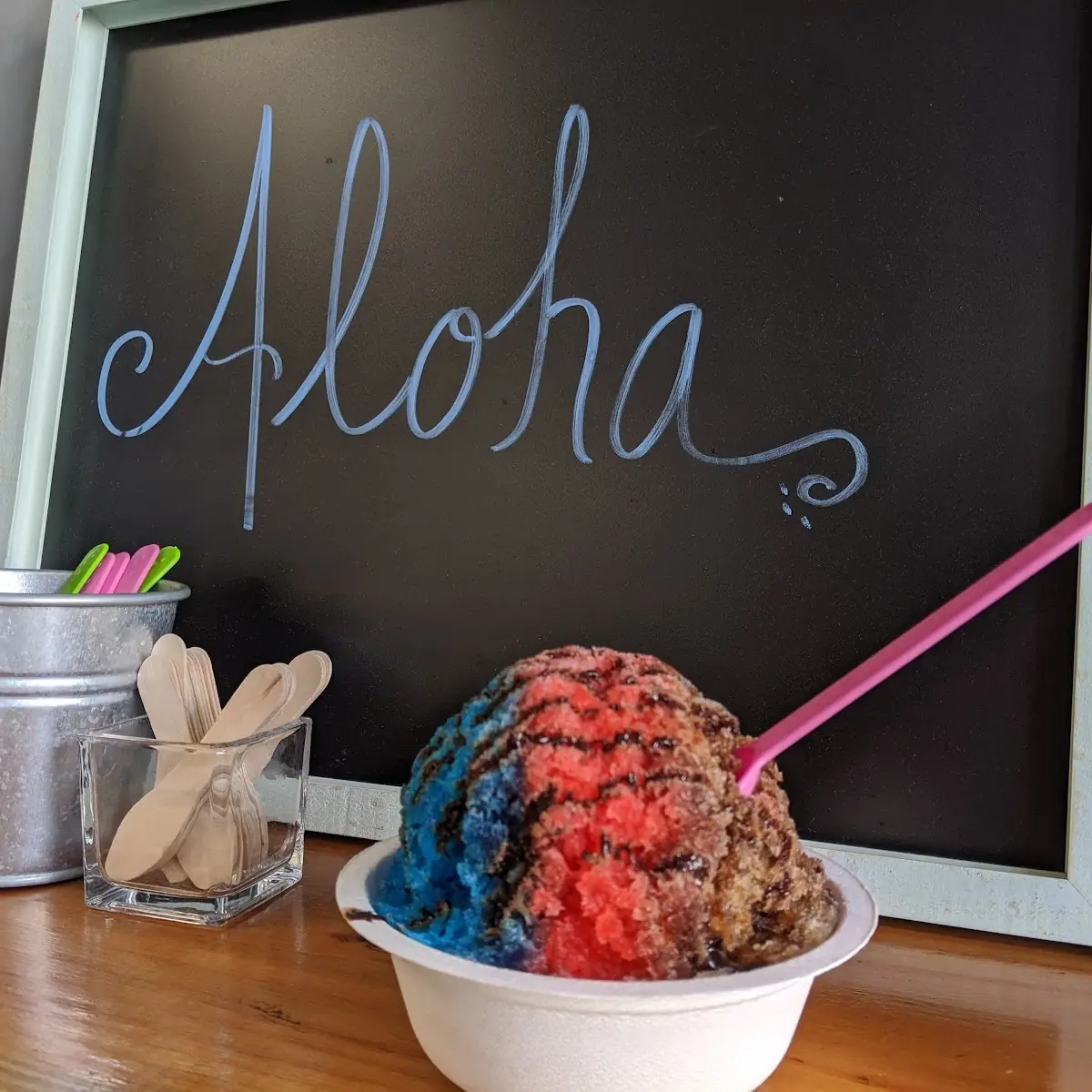 Shaved Ice Blue Raspberry Cherry and Root Beer