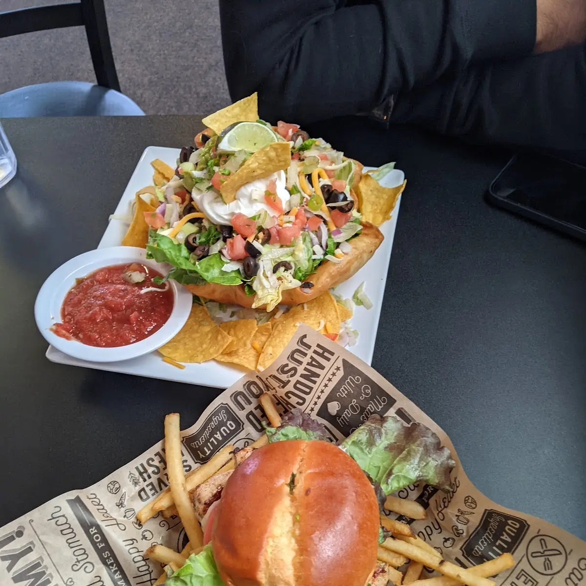 Burger and Fries