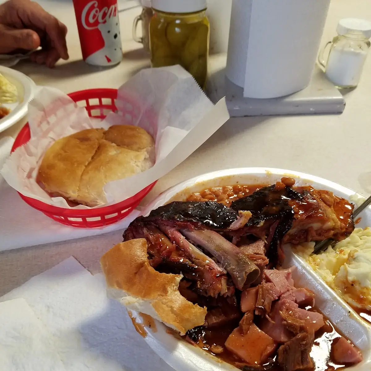 Ribs Baked Beans Potato Salad
