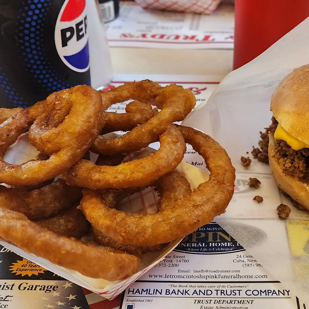 Burger & Onion Rings