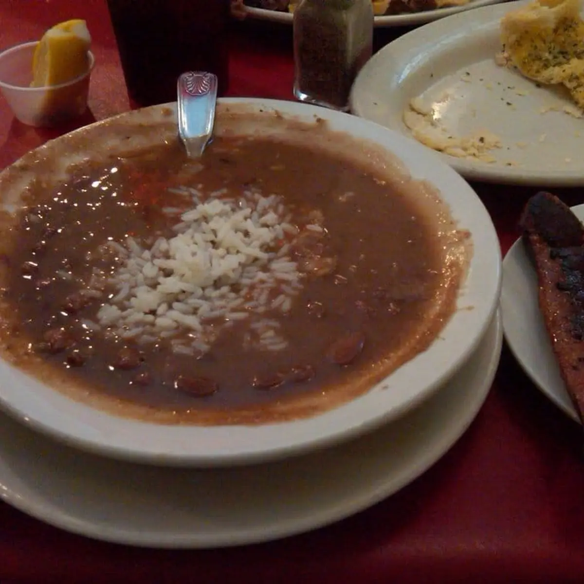 Red Beans w Breaded Pork Chop