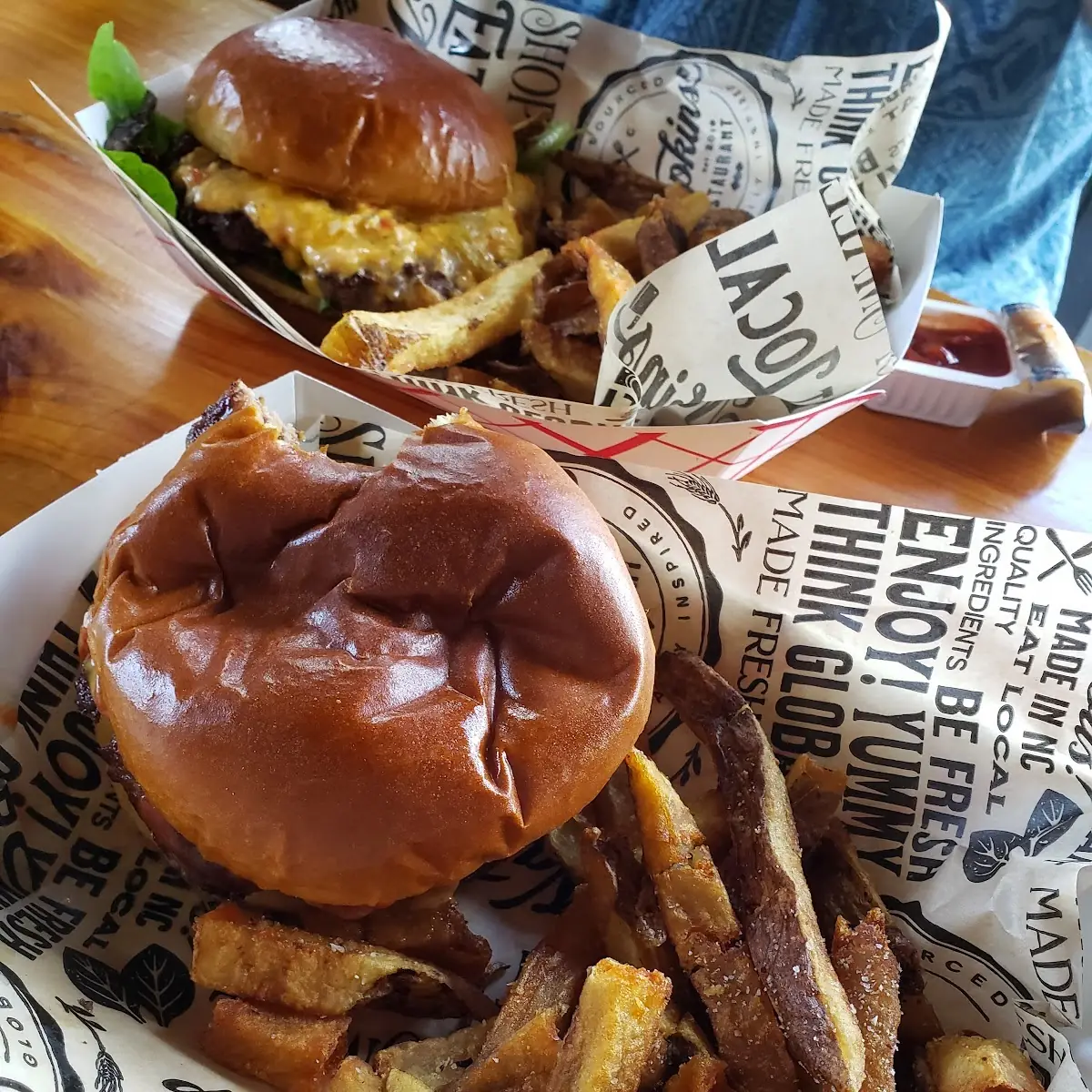 Hamburger and Hand Cut Fries