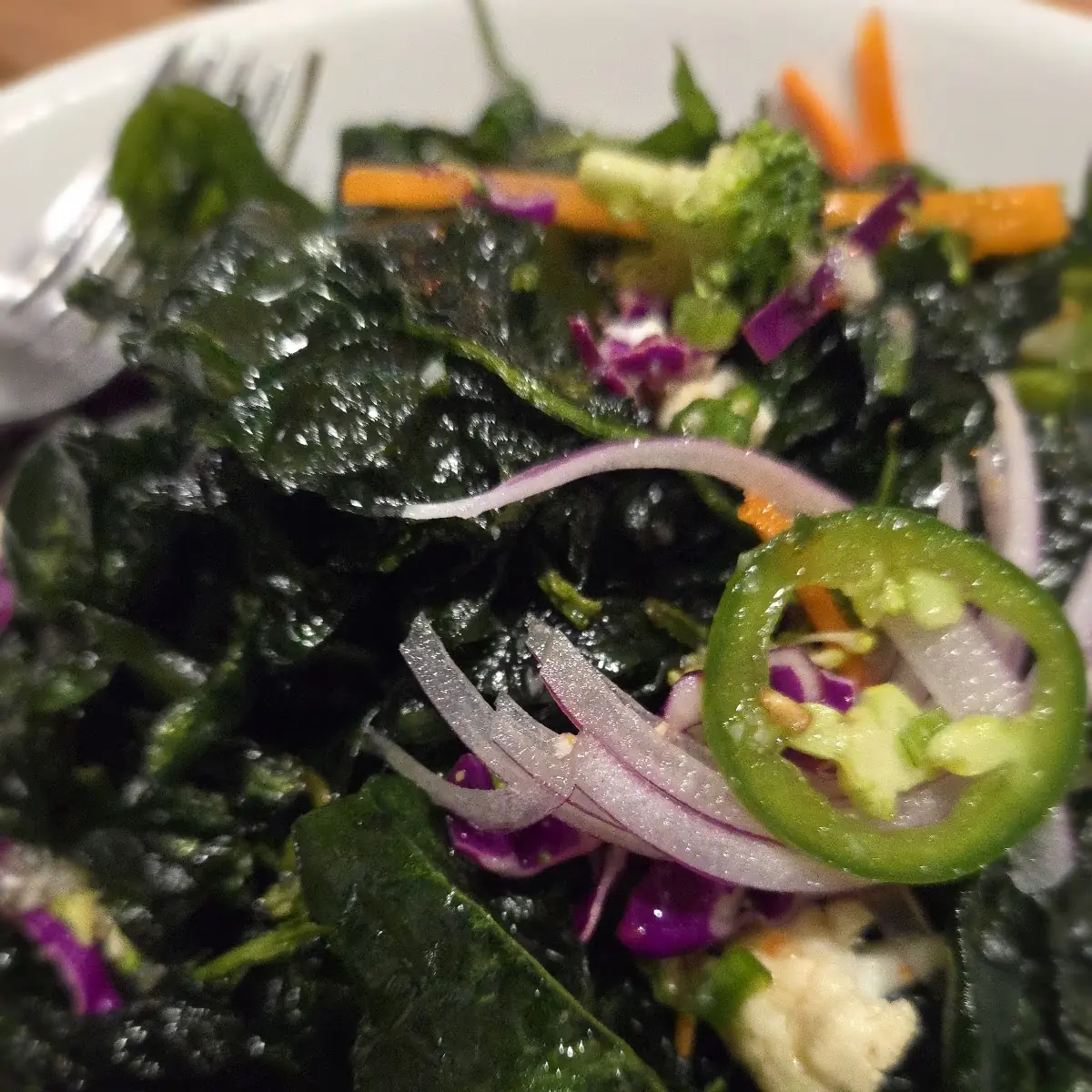Fried Spinach Salad