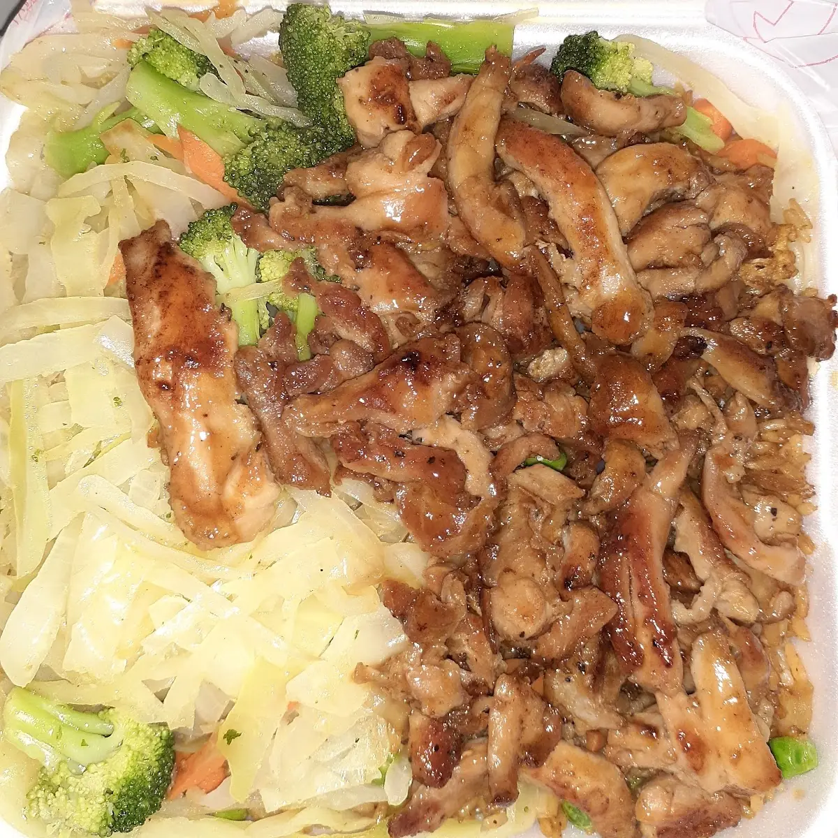 Teriyaki Chicken with Rice and Cabbage