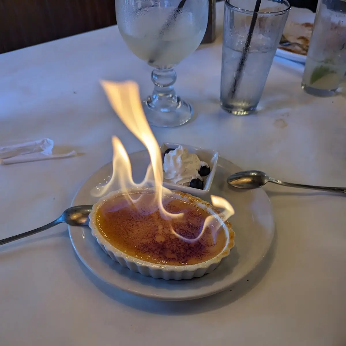 Flaming Creme Brulee