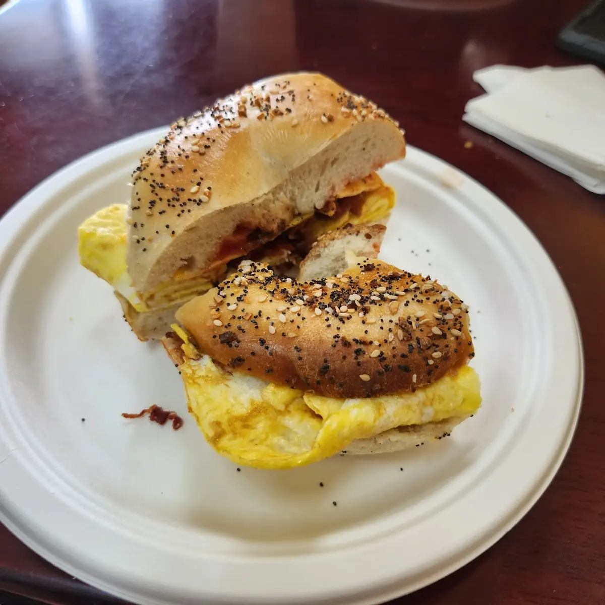 Bacon Egg and Cheese on an Everything